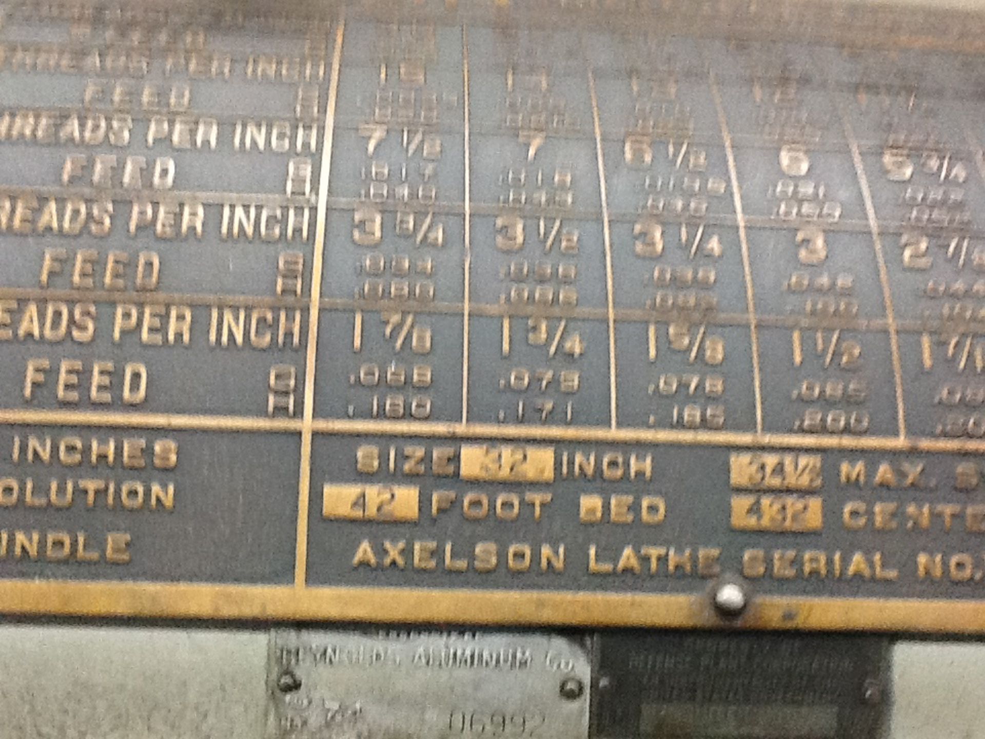 AXELSON 32" X 432" LATHE - Image 16 of 16
