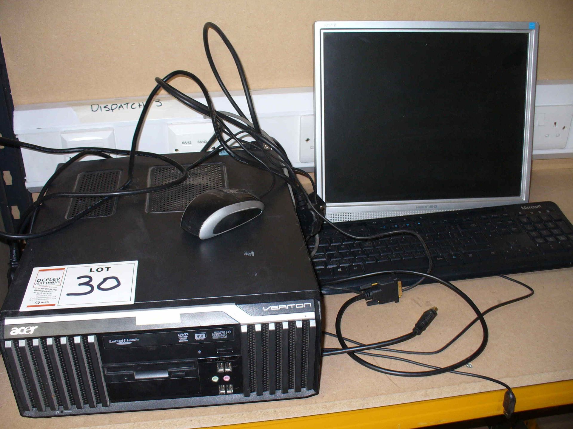 Acer Veriton PERSONAL COMPUTER with monitor, mouse, and keyboard