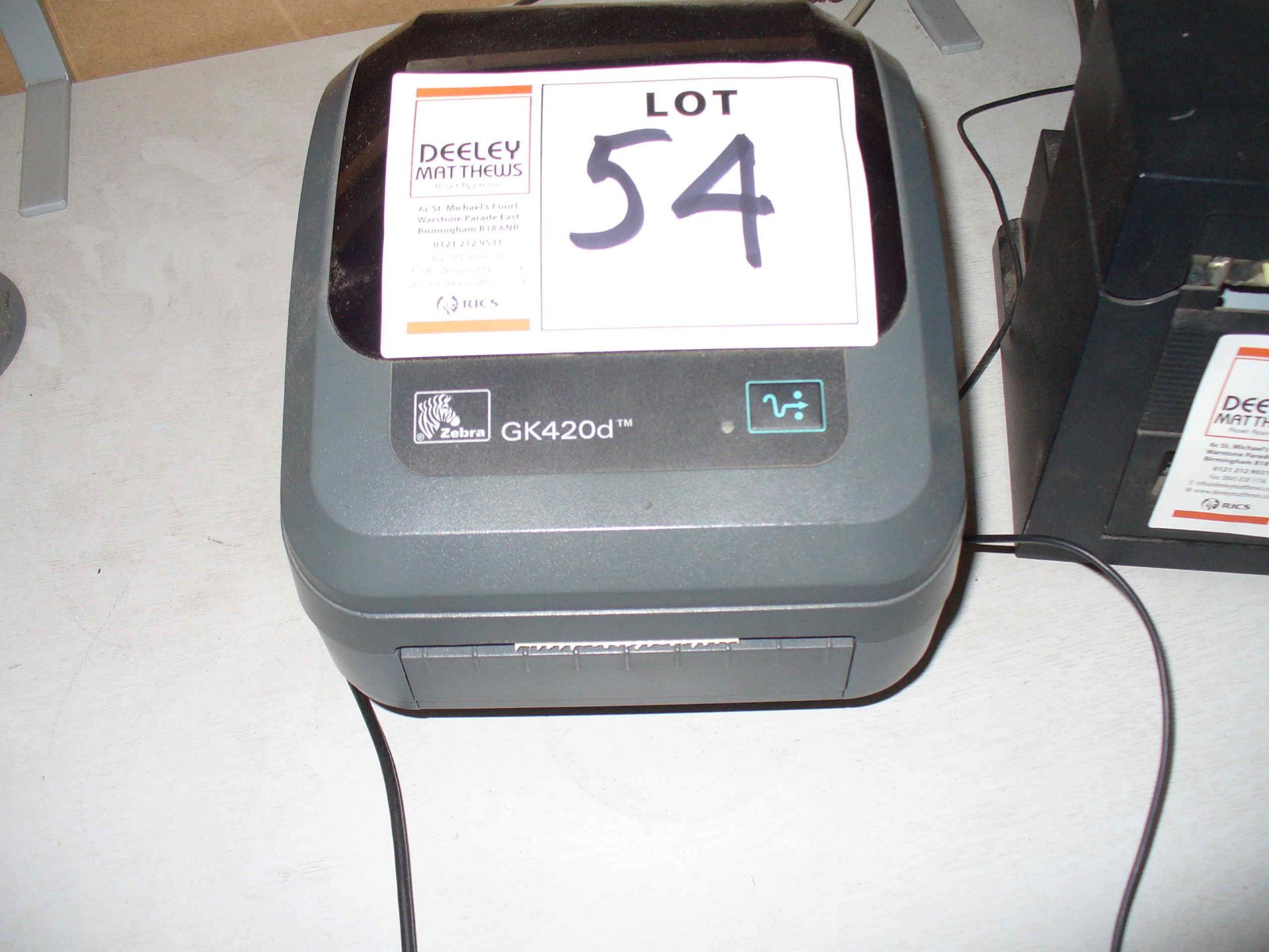 Zebra GK420D LABEL PRINTER - Image 2 of 2