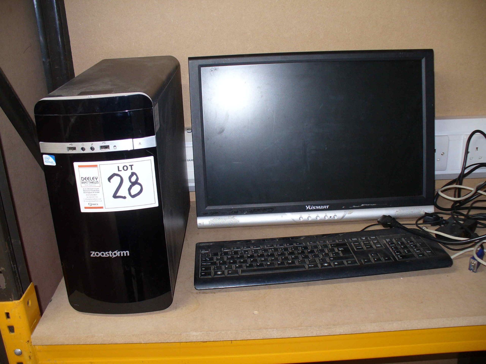 Zoostorm Tower PERSONAL COMPUTER with monitor, mouse, and keyboard