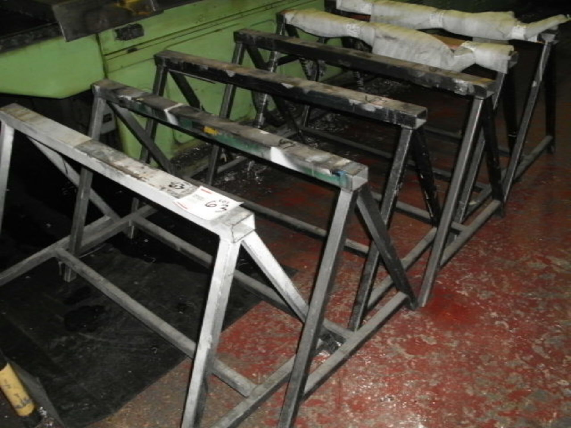 6 fabricated steel TRESTLES 39" x 24" - Image 2 of 2