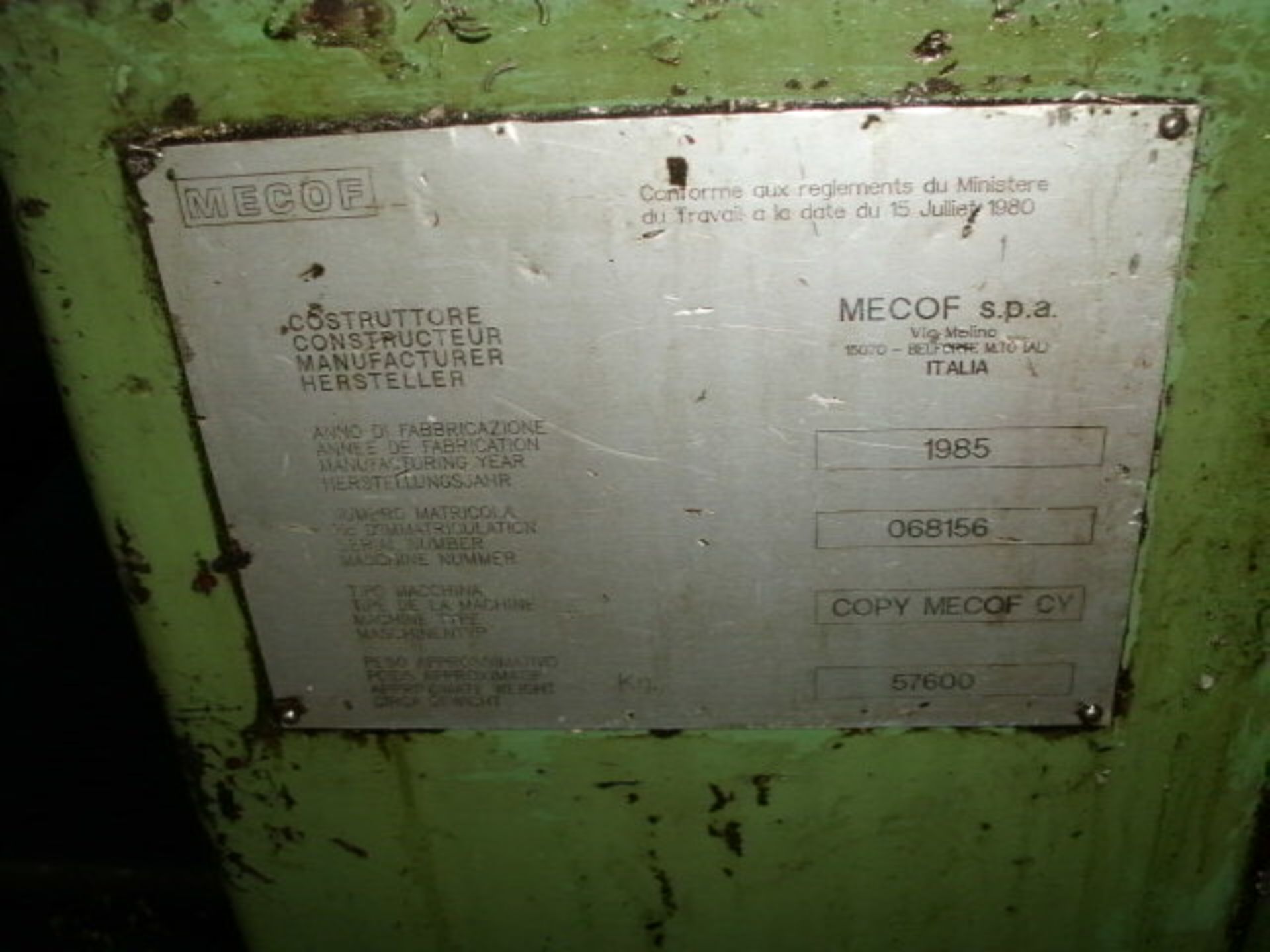 MECOF CNC BEDMILL (1985), serial no 068156, table 9m x 1200, 2 x table ext 1.5m x 1m, X - 6626, - Image 6 of 13