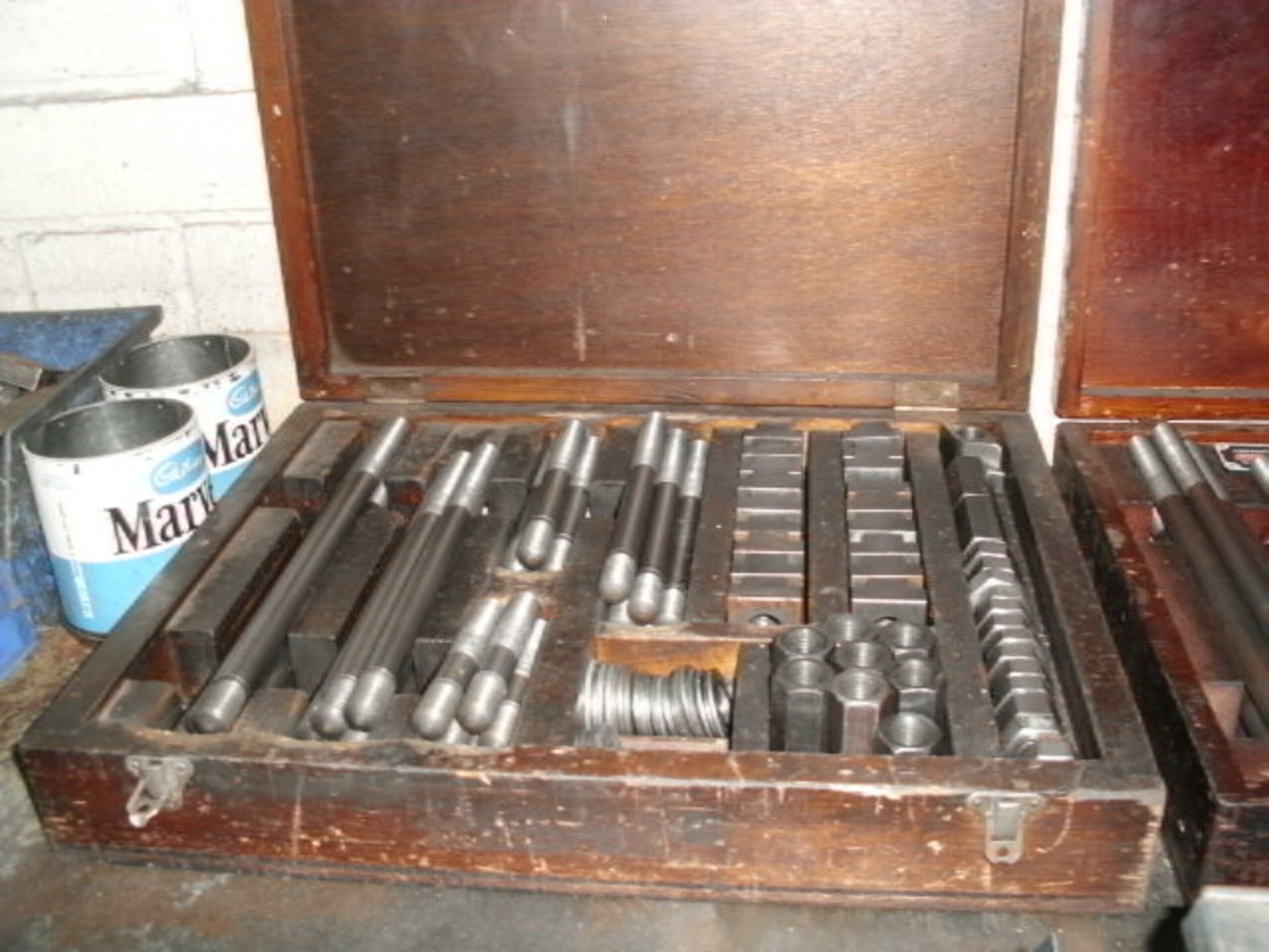 4 steel CABINETS & CONTENTS including T-nuts and studs, tool holders, clamps, C blocks, etc - Image 5 of 10