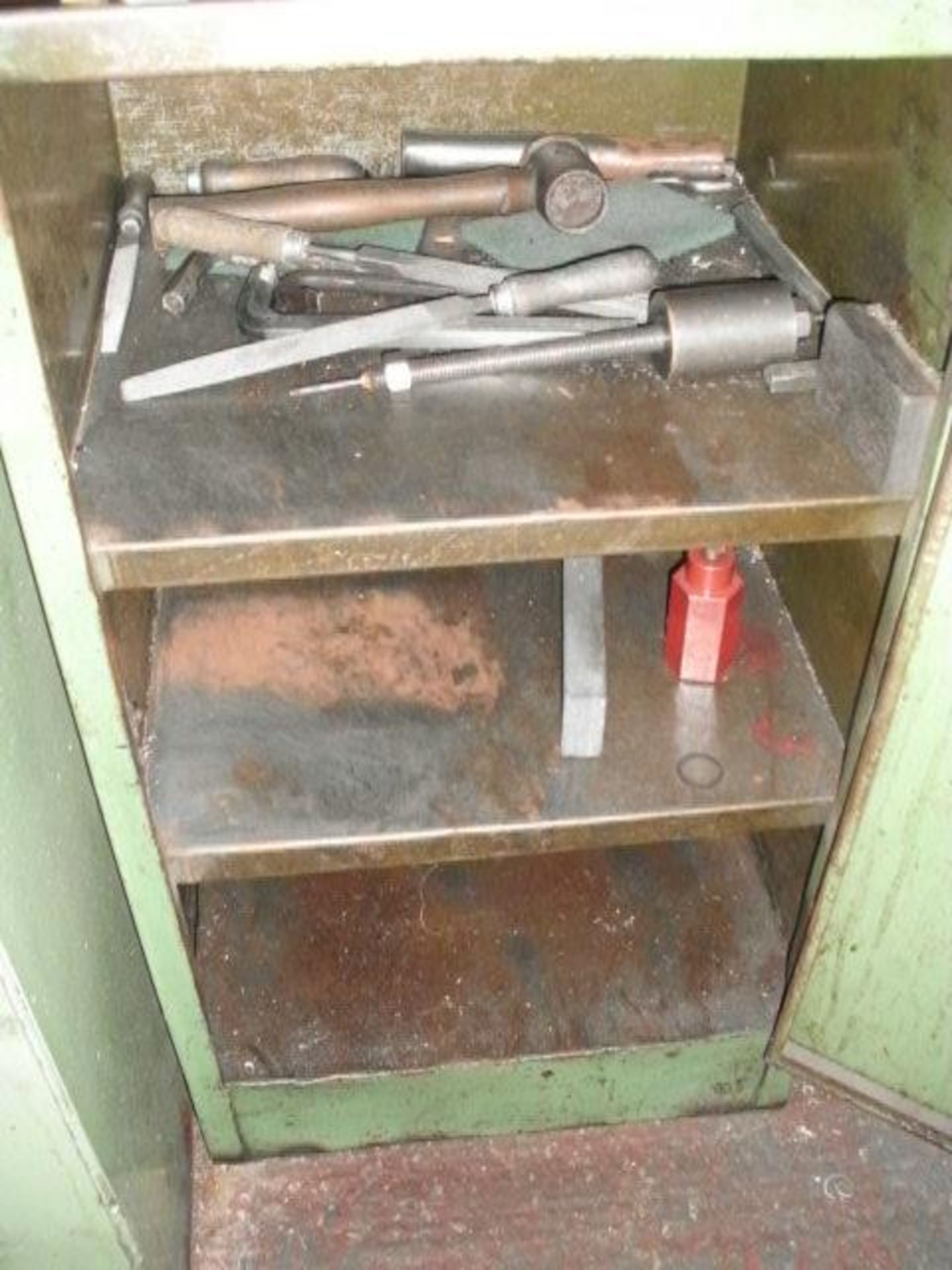 4 steel CABINETS & CONTENTS including T-nuts and studs, tool holders, clamps, C blocks, etc - Image 2 of 10