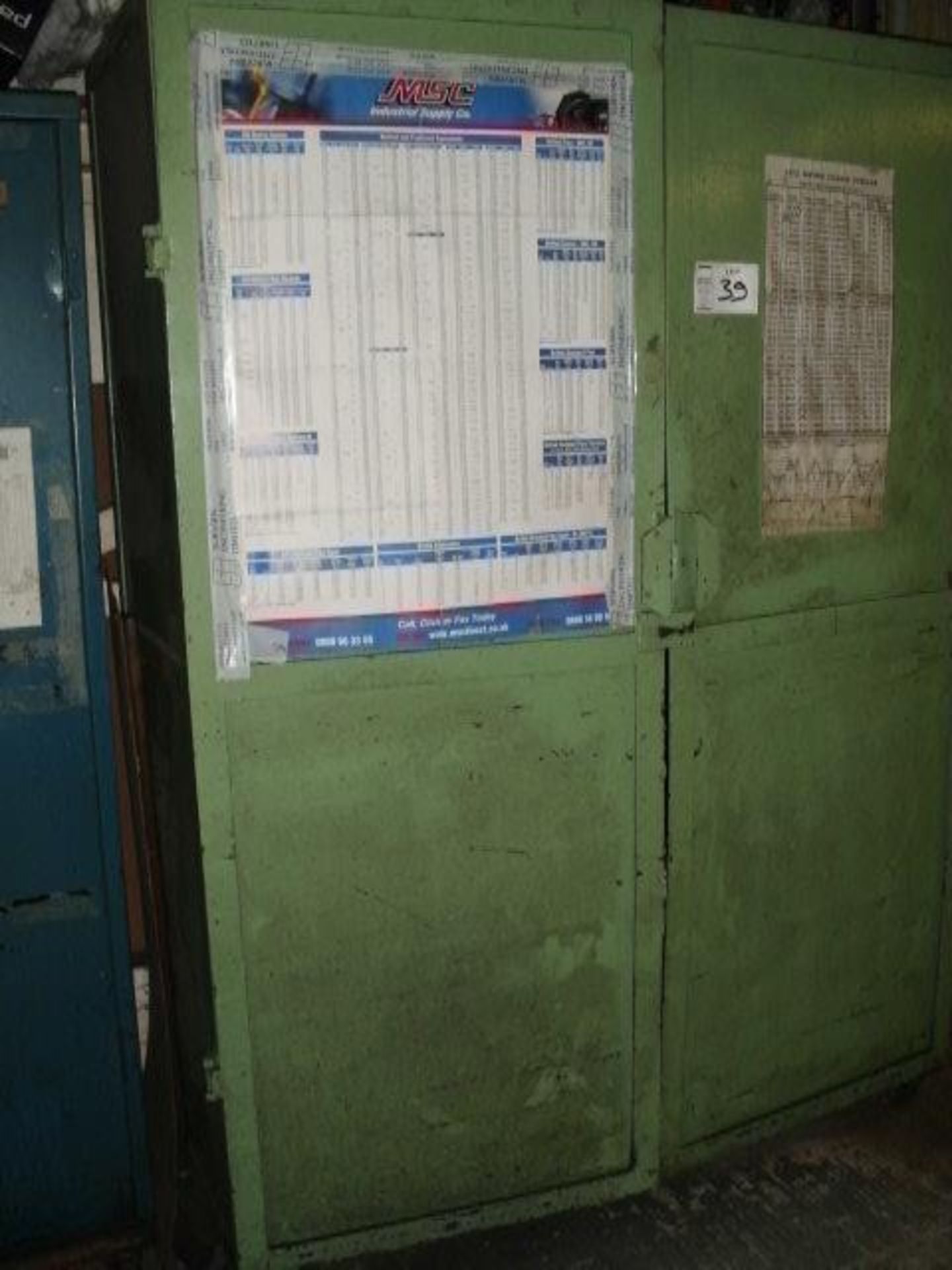 STEEL CABINET & CONTENTS (welding rods and wire)