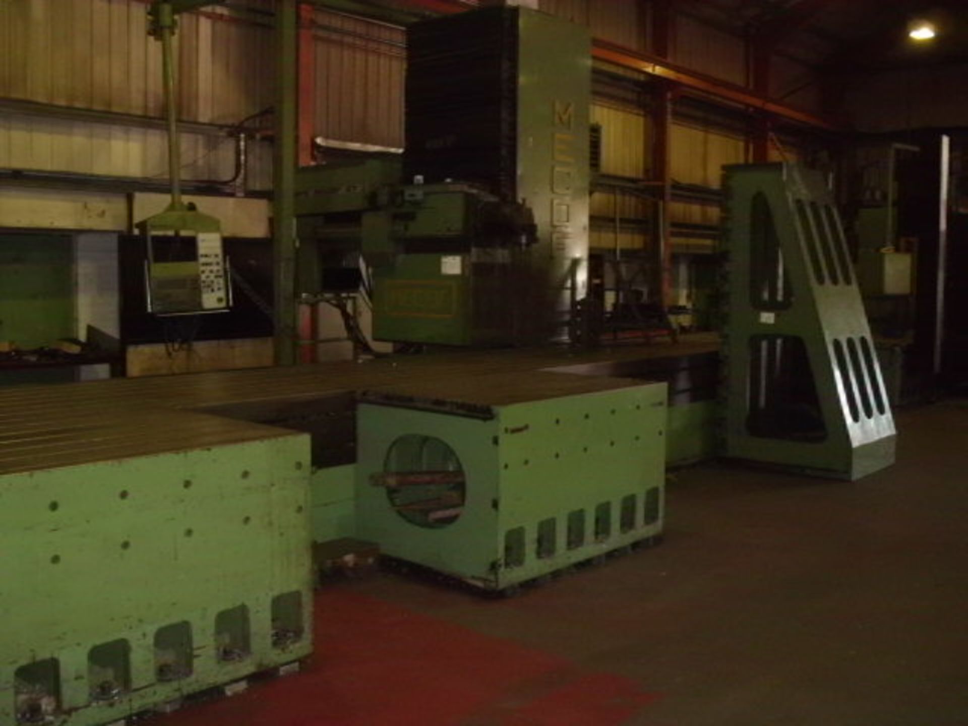 MECOF CNC BEDMILL (1985), serial no 068156, table 9m x 1200, 2 x table ext 1.5m x 1m, X - 6626,