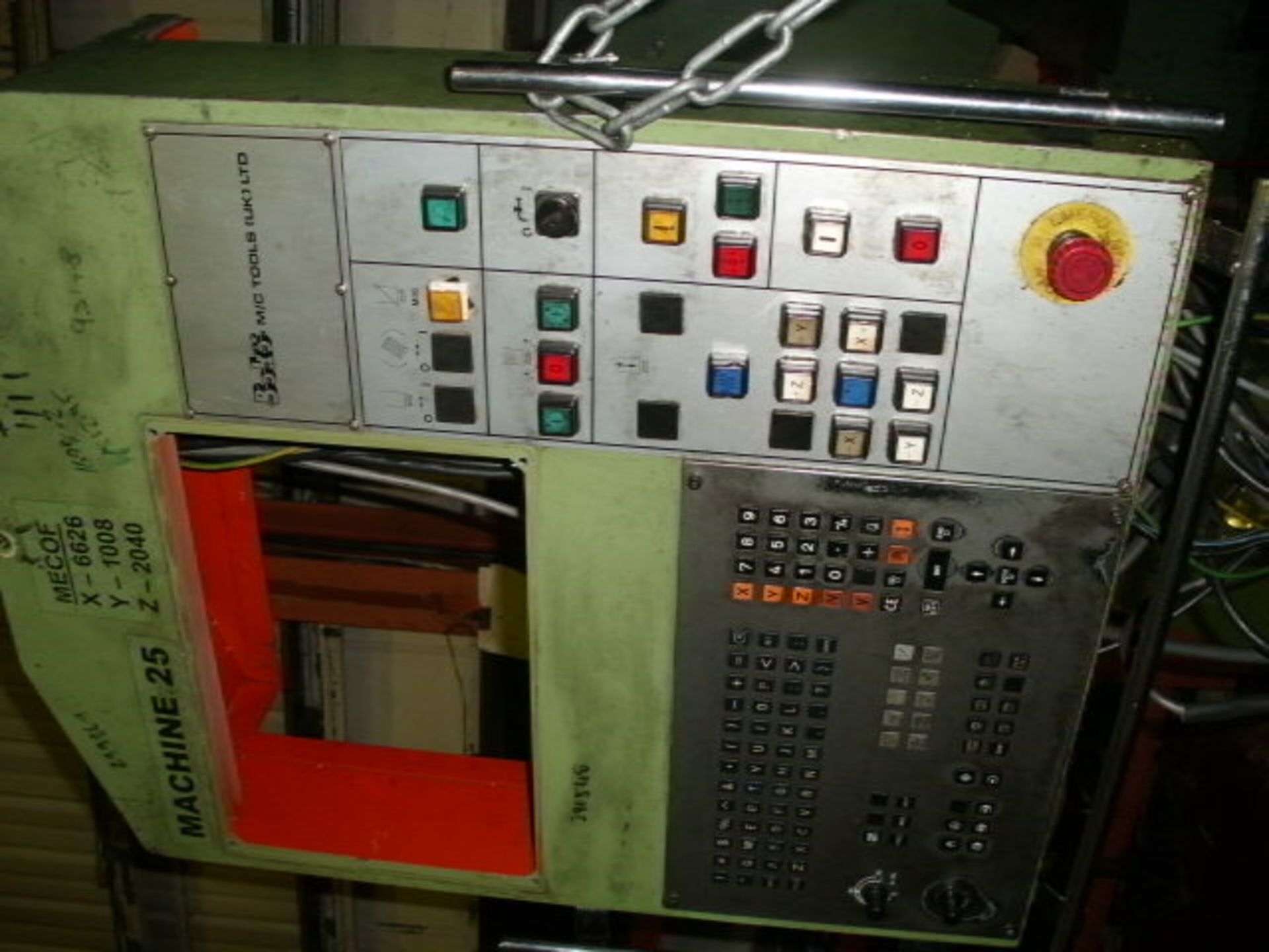 MECOF CNC BEDMILL (1985), serial no 068156, table 9m x 1200, 2 x table ext 1.5m x 1m, X - 6626, - Image 10 of 13