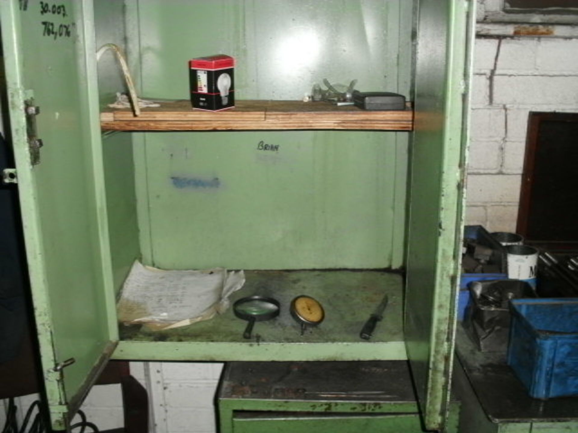 4 steel CABINETS & CONTENTS including T-nuts and studs, tool holders, clamps, C blocks, etc - Image 9 of 10