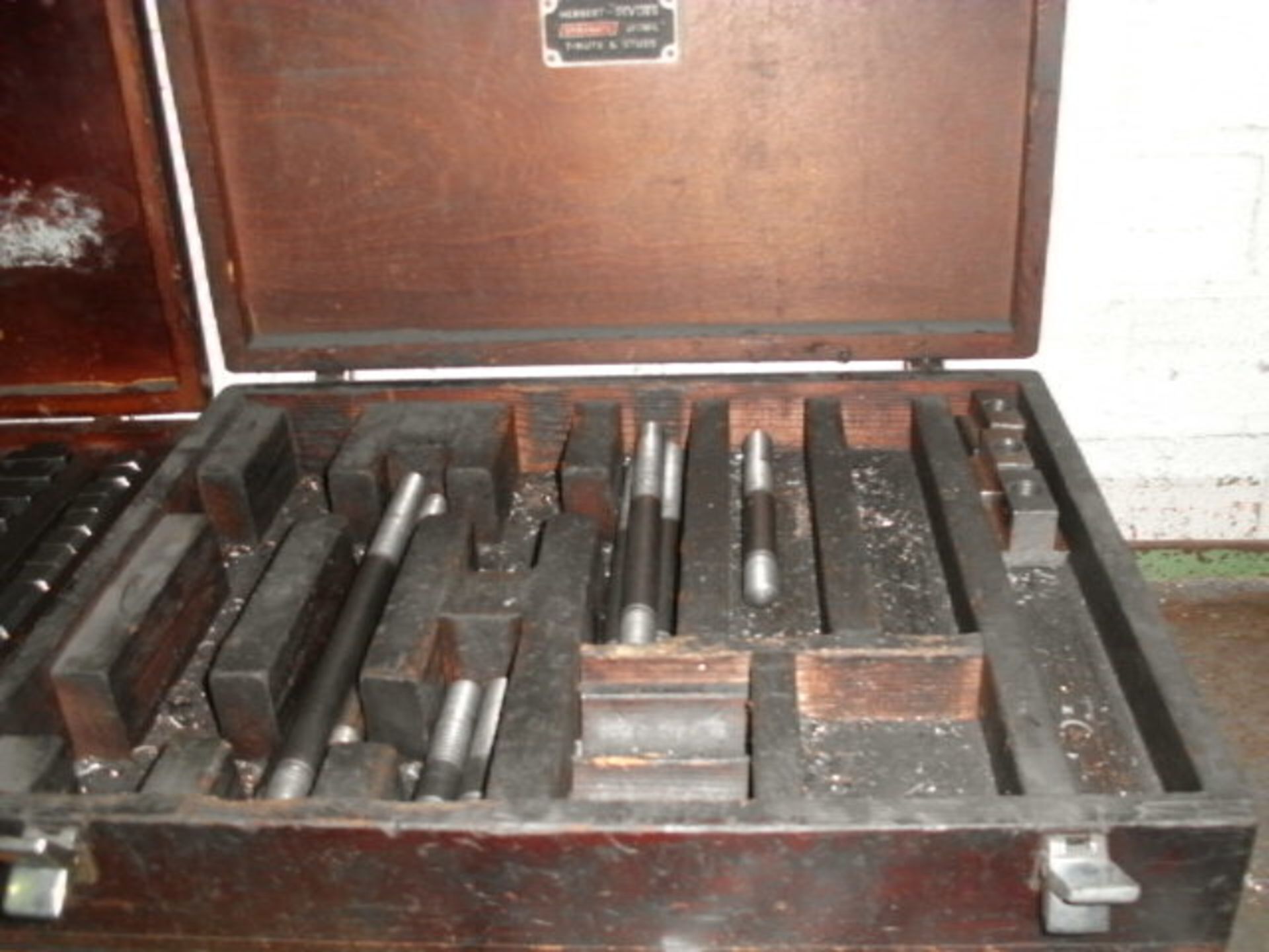 4 steel CABINETS & CONTENTS including T-nuts and studs, tool holders, clamps, C blocks, etc - Image 3 of 10