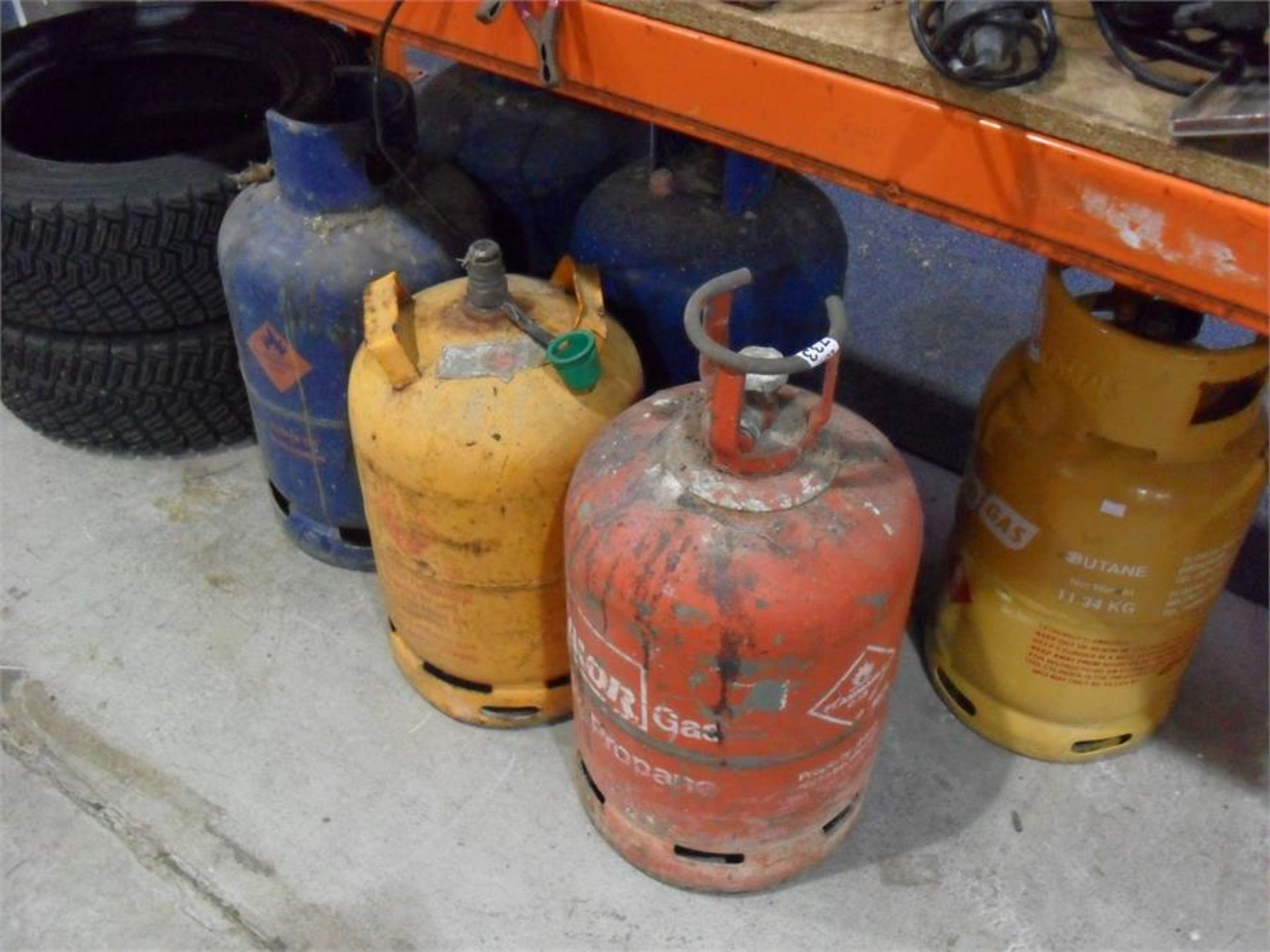 6 X GAS CYLINDERS