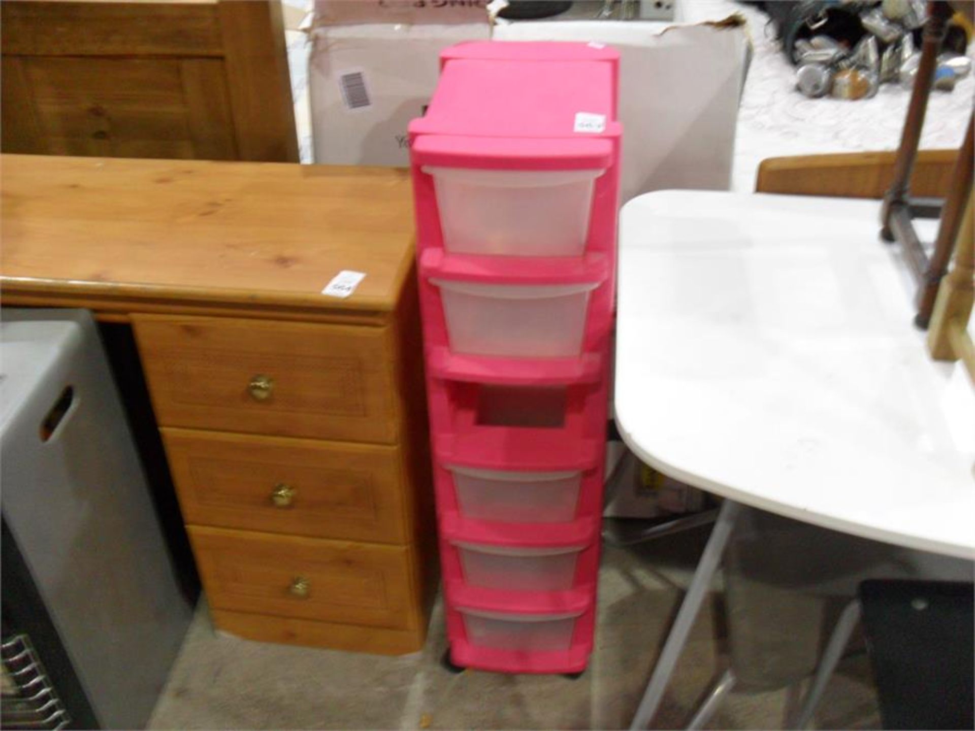 PINK STORAGE TROLLEY