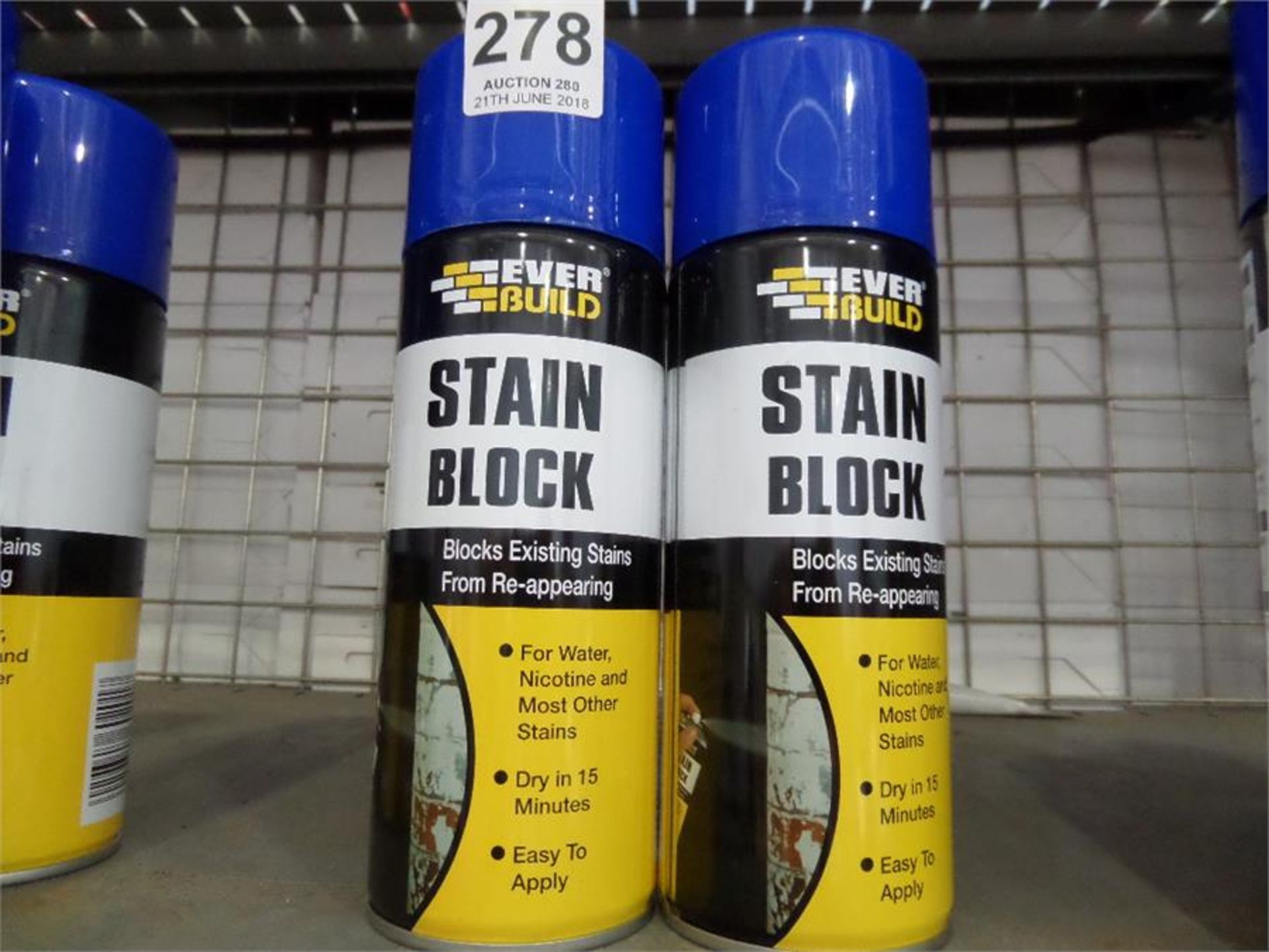 2 CANS OF STAIN BLOCK (NEW SHOP CLEARANCE STOCK)
