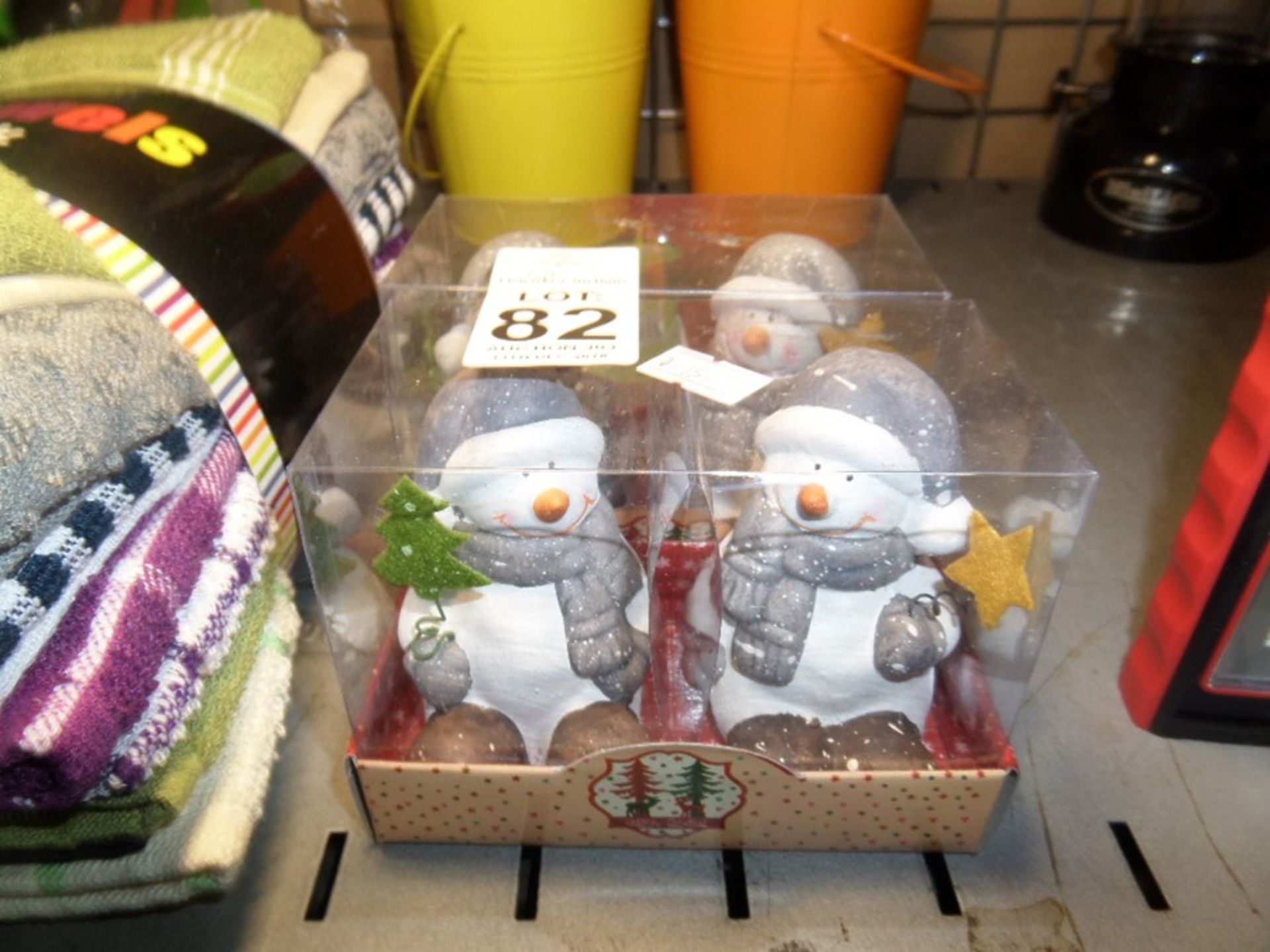 2 NEW PACKS OF SNOWMEN ORNAMENTS SHOP CLEARANCE