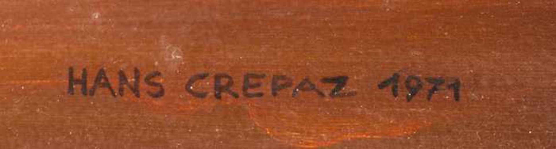 Crepaz, Hans Ohne Titel, 1971 Öl auf Platte Signiert und datiert rechts unten 60 x 80 cm gerahmt - Bild 3 aus 3