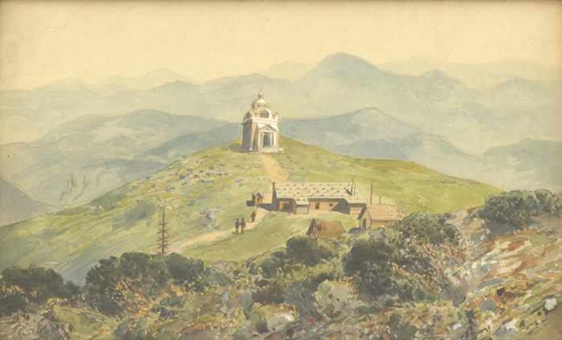 Blamauer, Adolf Albin Elisabethkapelle am Schneeberg, um 1906 Gouache auf Papier 23,6 x 36,5 cm