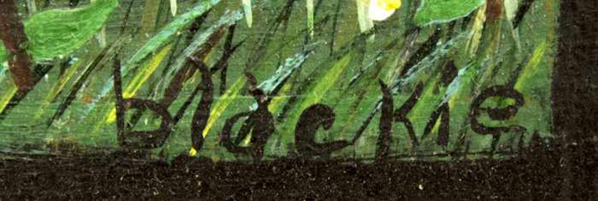 Blackie Claire de Lune Öl auf Platte Signiert rechts unten 47 x 58 cm gerahmt - Bild 3 aus 3