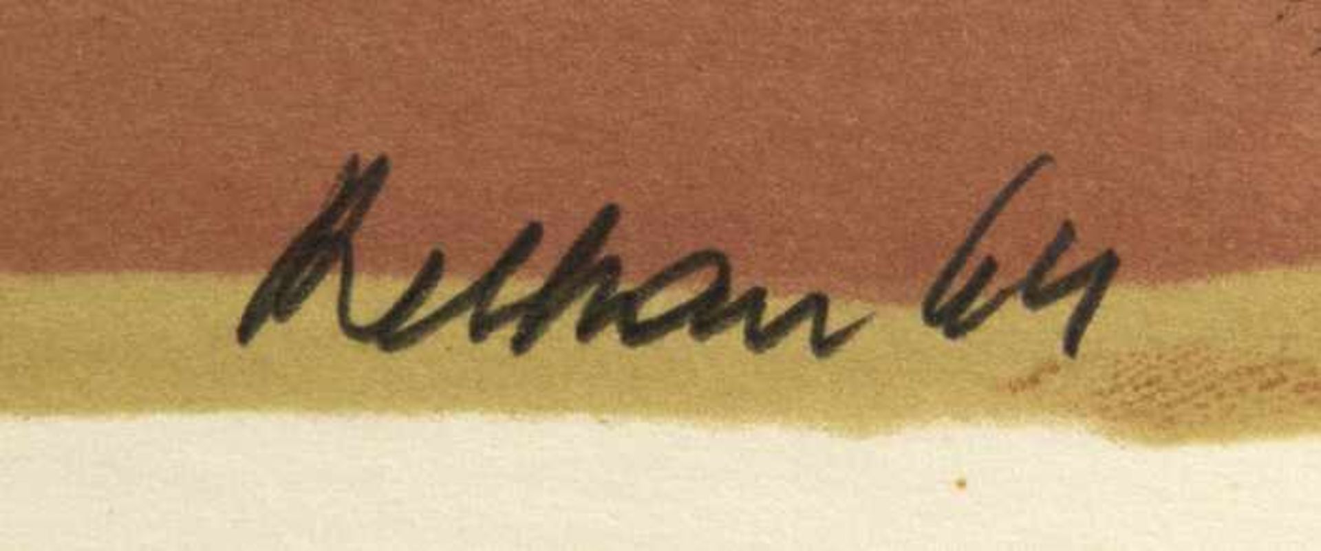 Behan, John Ohne Titel, 1964 Farblithografie Signiert und datiert rechts unten, nummeriert links - Bild 2 aus 3