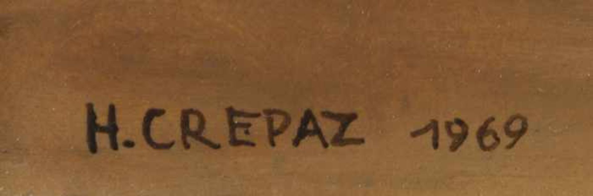 Crepaz, Hans Ohne Titel, 1969 Öl auf Holz Signiert und datiert links unten 20 x 25 cm gerahmt - Image 4 of 4