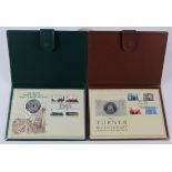Turner Bicentenary & Railway Sesquicentennial 1975 Silver Medallic First Day Covers.
