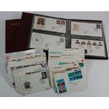 GB FDC's in small box - housed in 2x albums and loose (qty)