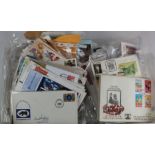 Large plastic tub of various Commercial and FDC's, mostly Australia & GB with other British