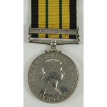 Africa General Service Medal QE2 with Kenya clasp named to 23087658 Pte W Griffiths K.S.L.I. GVF