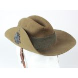 Australian Slouch hat, 1942 dated leather liner, good order.