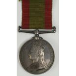 Afghanistan Medal 1881, no bar, named 1148 Pte E O Kelly 1/25th Foot (Kings Own Borderers). With