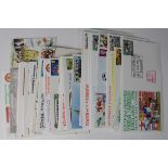 Football, 42x commemorative covers, 1980-2000, Cup Finals, Championships, World Cup, France 98,