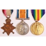 1915 Star Trio to 14325 Pte W Smalldon Welsh Regt. (3)