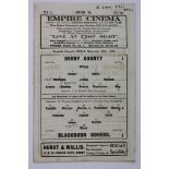 Derby County v Blackburn Rovers 26 Dec 1930 First Team