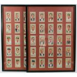 Cricket interest - Players 1934 Cricketers cigarette card set of 50, many with original pen