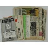 Derby home games, inc newspapers c1949-1971 (approx 16)