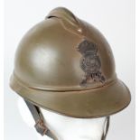 Extremely rare Italian Model 1915 Adrian Pattern steel helmet for an officer (?) These 1915 model