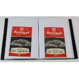 Arsenal home programmes c1949 - 2010, mainly earlier 1960's (approx 40)