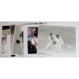 Cricket, Test Cricketers, 7 signed 12 x 8's and smaller, some colour, Allan Border (2), Courtney