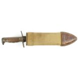 U.S. Model 1917 'BOLO' knife, broad blade 10". Ricaso marked 'U.S.Model 1917' and 'Plumb St