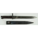 Bayonet: A German Model 88/98 (1916) (Carter P.88 Vol III) 'Ersatz' bayonet. All steel construction.