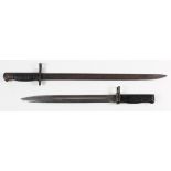 Bayonets: Great War bayonets: 1) A P13 bayonet by scarce maker Winchester in worn condition. 2) A