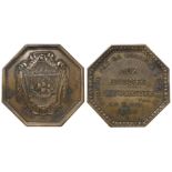 France, bronze octagonal Jeton 1789 'Donnee par la Commune de Paris, Aux Bonnes Citoiennes, le 8