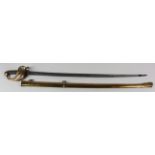 A good 1845 Pattern Infantry Officers sword by premier maker Henry Wilkinson. Heavy blade 34.5".