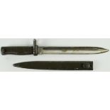 Bayonet: An Imperial German Model 88/98. Plain steel grip. Stepped cross guard and open muzzle