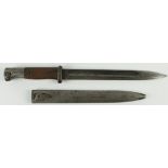 Bayonet: An Imperial German Model 1884/98 knife bayonet by J.A. Henckels dated W17 (1917). Wooden