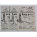 Boston United 1955/56 Season v Corby on 3/10/55. Opening of floodlights, v Nortwich Victoria 19/11/