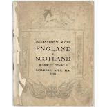England v Scotland 12 April 1924 at Wembley, cover split in two, and poor, contents complete. a/f