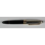 Montblanc Meisterstuck Solitaire black & silver (925) fountain pen, with a 4810 14k nib (serial