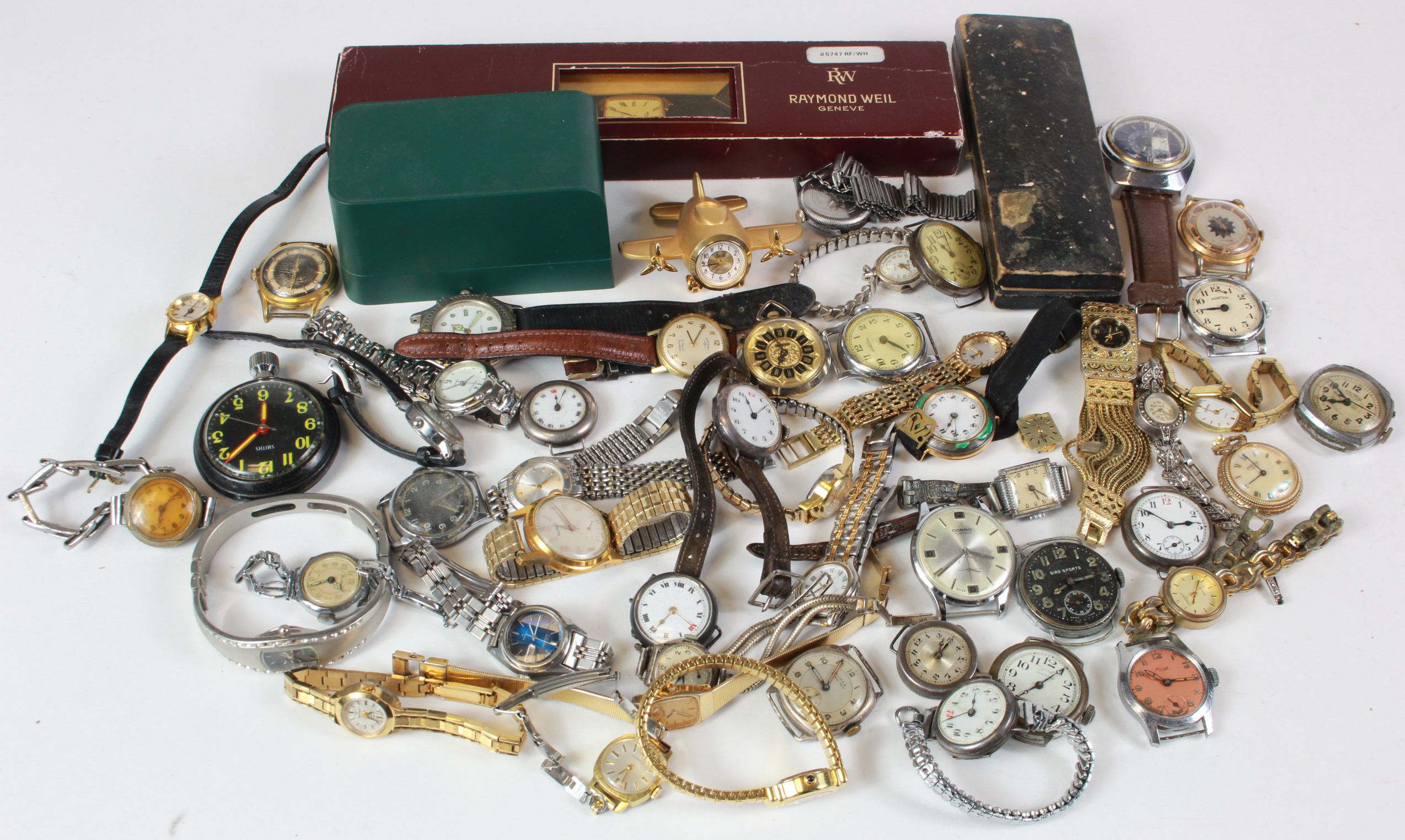 Collection of gents and ladies wristwatches, including Seiko, Rotary, Ingersoll, Aviation etc. (