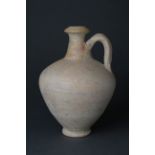 Ancient Roman (ca. 100 - 200 AD) legionary wine flagon with handle; nice details.