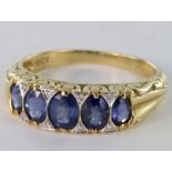 18ct gold Tanzanite and Diamond Ring size N weight 4.6g