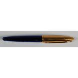 Waterman Edson sapphire blue fountain pen, some scratches (serial number 013983)